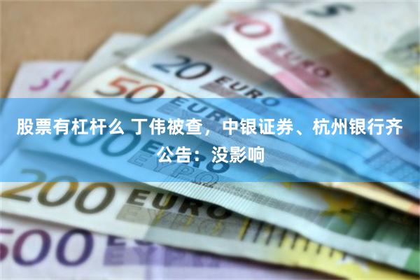 股票有杠杆么 丁伟被查，中银证券、杭州银行齐公告：没影响